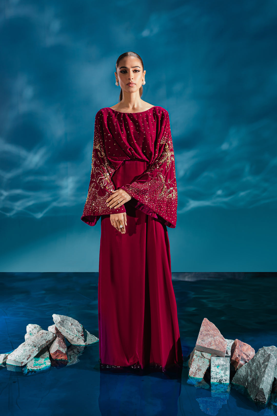 Fog 1Pc - Formal Velvet Maxi - BATIK