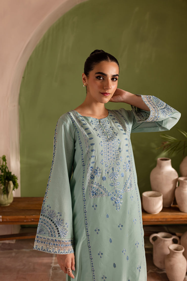 Amavi 2Pc - Embroidered Lawn Dress - BATIK