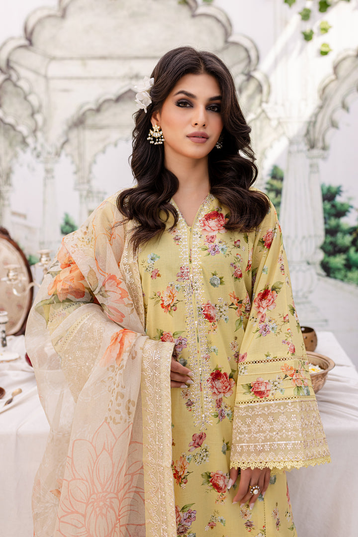 Lime Kelsi 3Pc - Printed Lawn Dress - BATIK