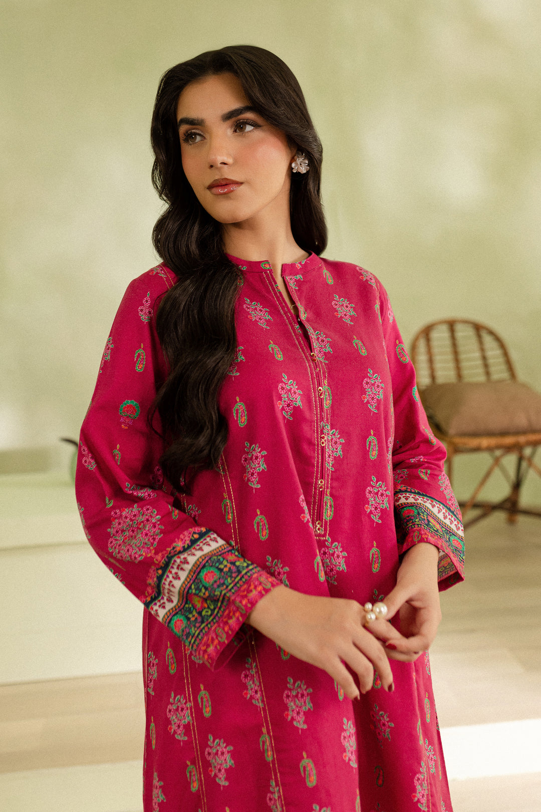 Ayna 2Pc - Printed Khaddar Dress - BATIK