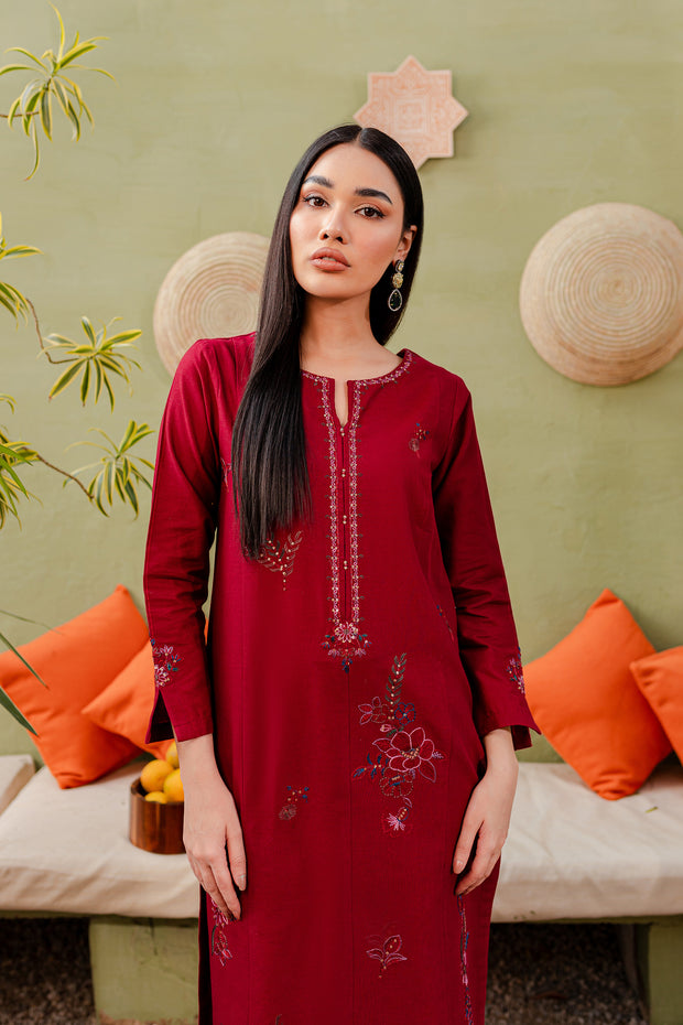 Parel 2Pc - Embroidered Khaddar Dress - BATIK