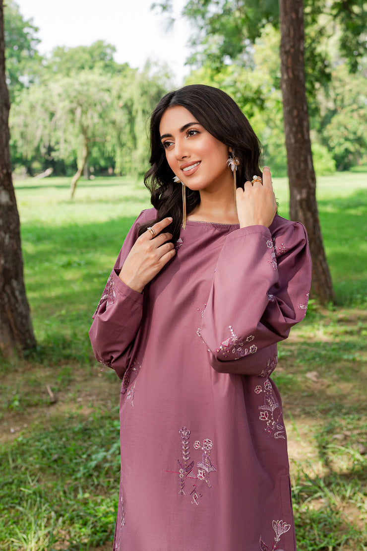 Frost 2Pc -  Embroidered Cambric Dress - BATIK