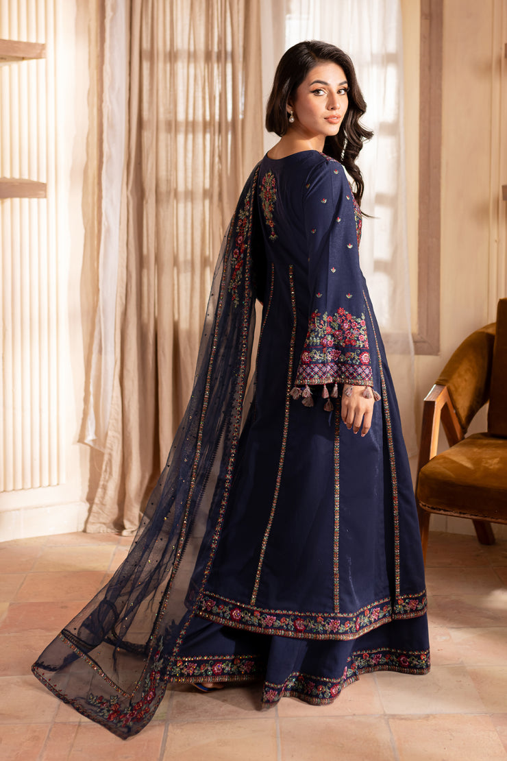 Aysel 3Pc - Embroidered Khaddar Dress