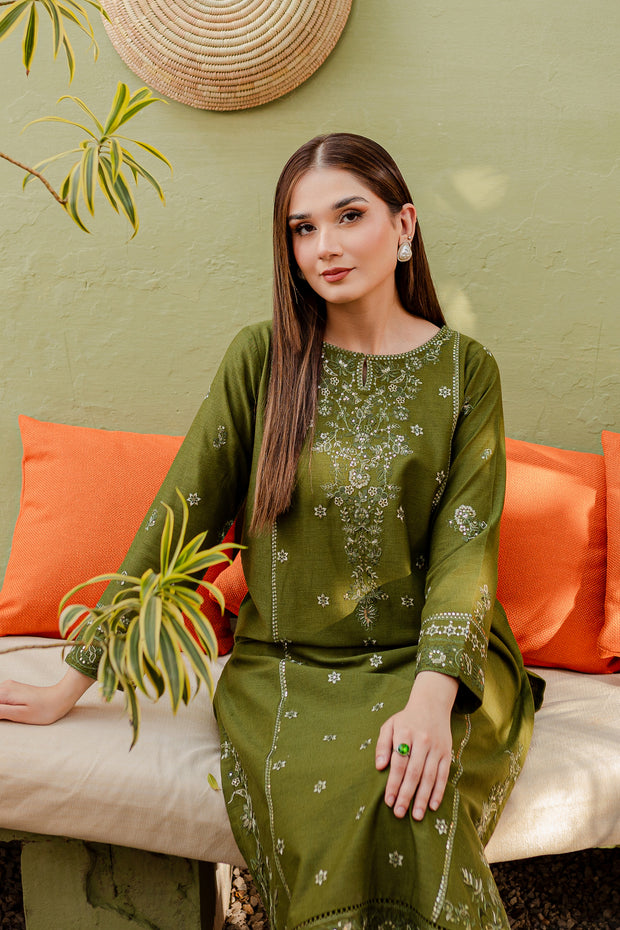 Kaymi 2Pc - Embroidered Karandi Dress - BATIK