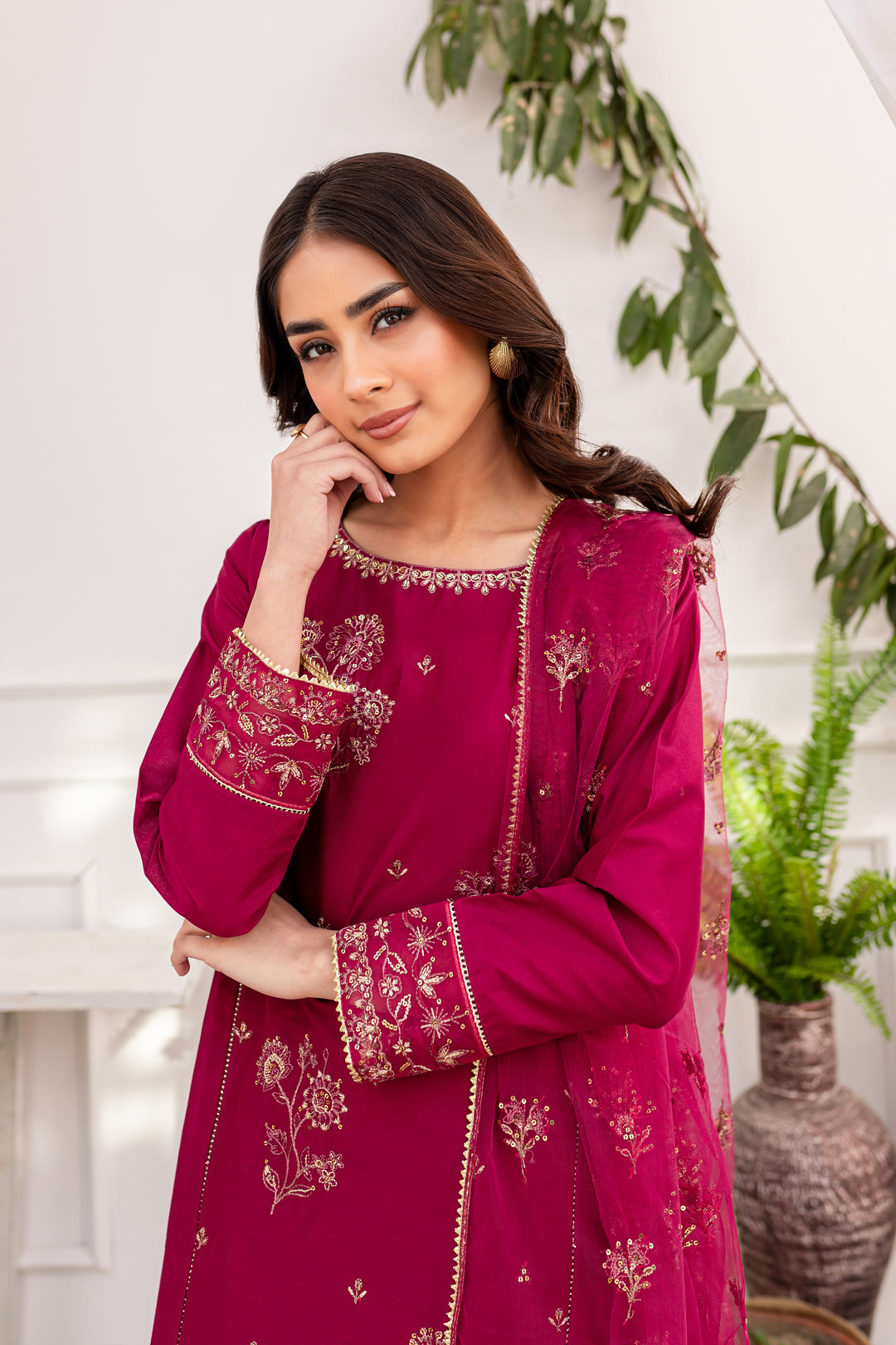 Sakura 3pc - Embroidered Lawn Dress - BATIK