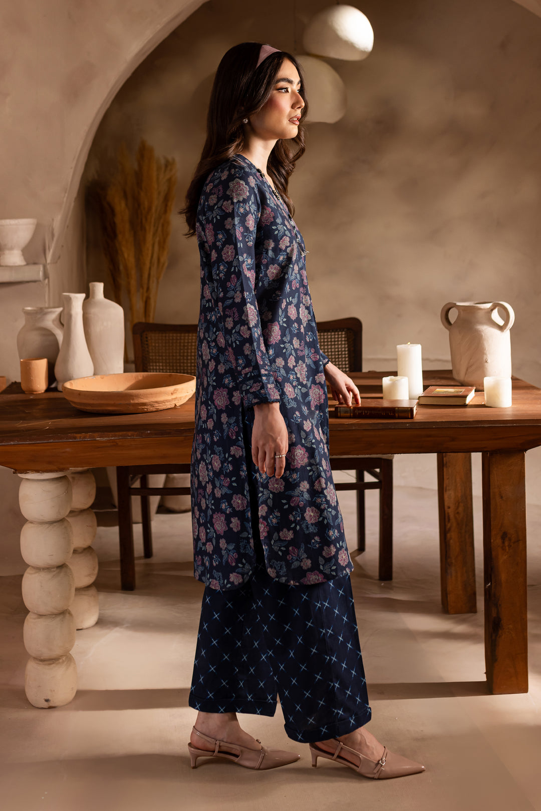 Fritz 2Pc - Printed Khaddar Dress - BATIK