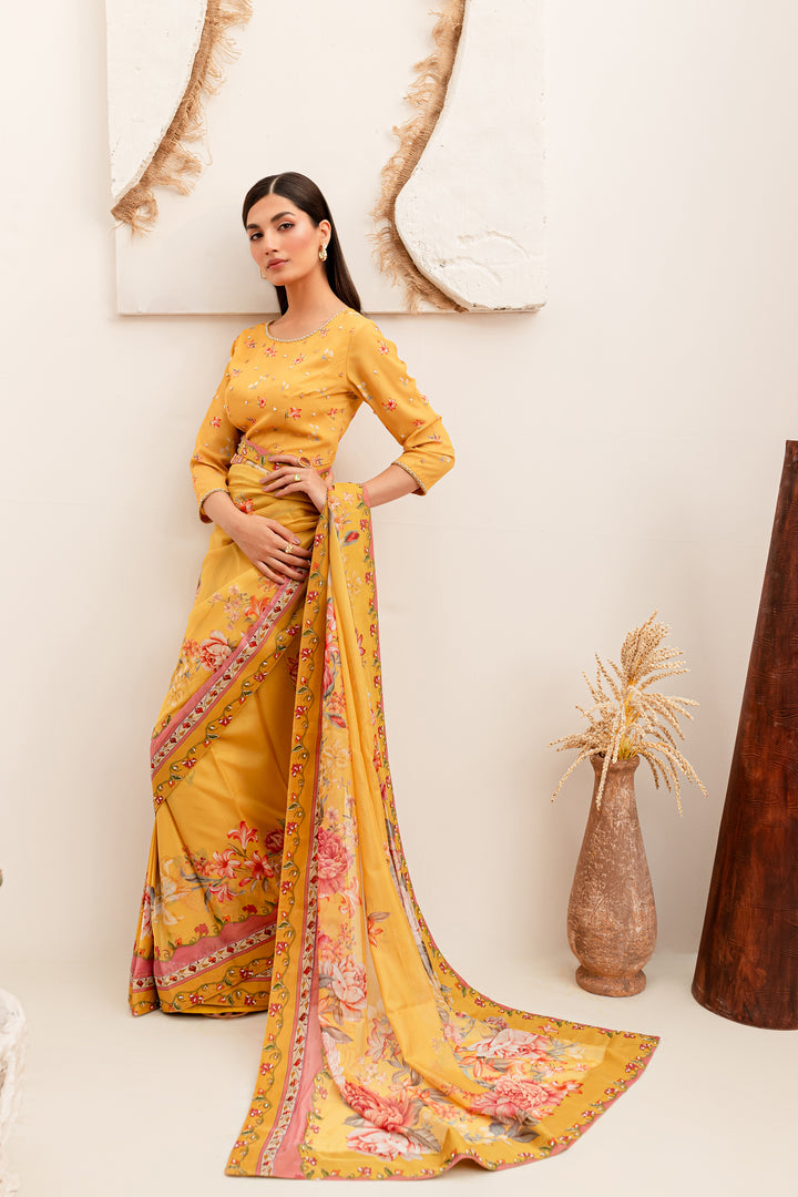 Credense 4Pc - Luxe PRET Saree - BATIK