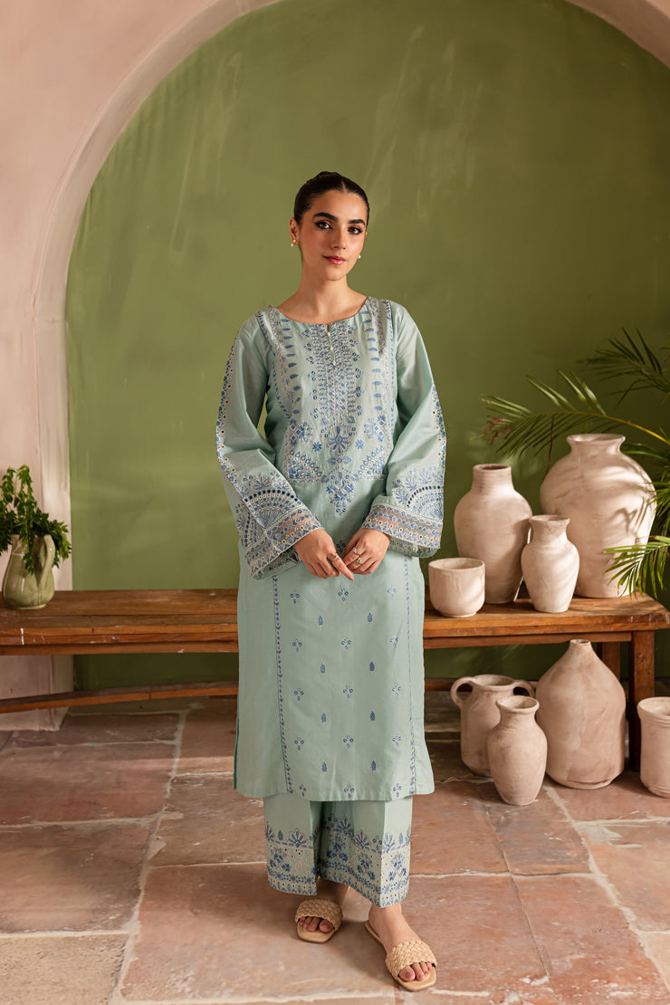 Amavi 2Pc - Embroidered Lawn Dress - BATIK