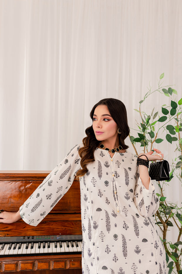 Dig. Burnt White 2Pc - BATIK