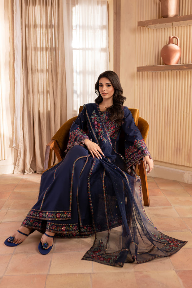 Aysel 3Pc - Embroidered Khaddar Dress