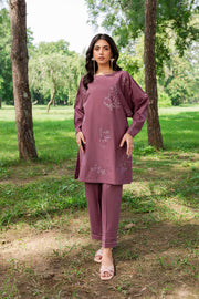 Frost 2Pc -  Embroidered Cambric Dress - BATIK