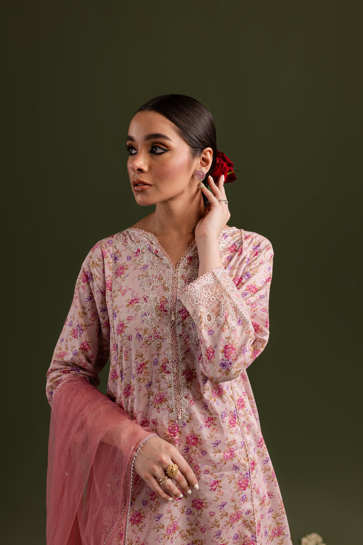 Alvira 3Pc - Printed Lawn Dress - BATIK