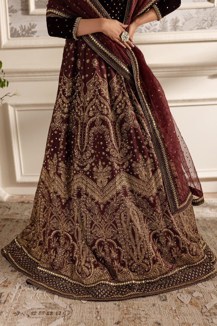 Maroon Parsa - 3Pc Formal Dress - BATIK