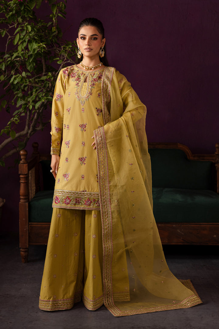 Lime Tree 3Pc - Embroidered Solid Dress - BATIK