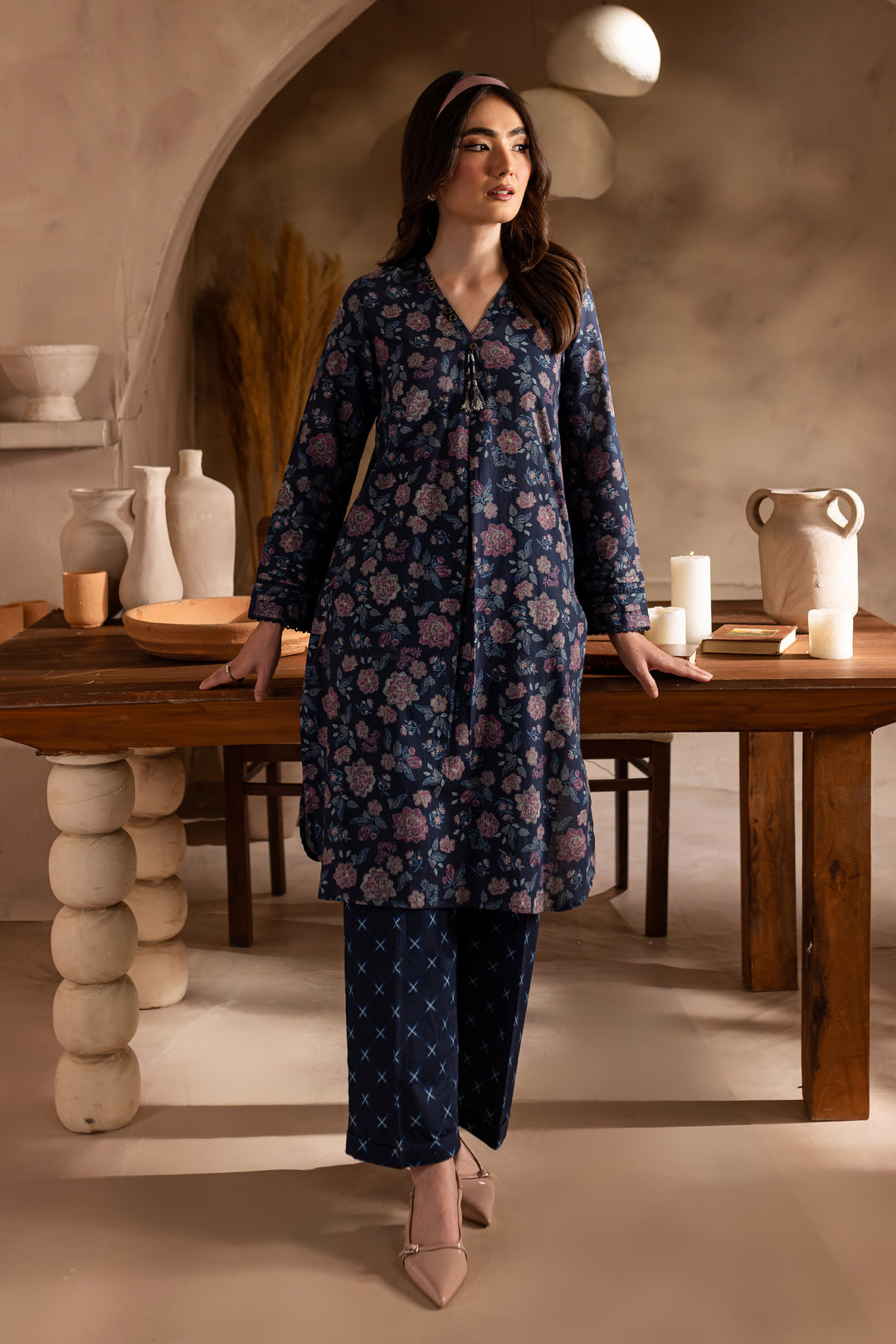 Fritz 2Pc - Printed Khaddar Dress - BATIK