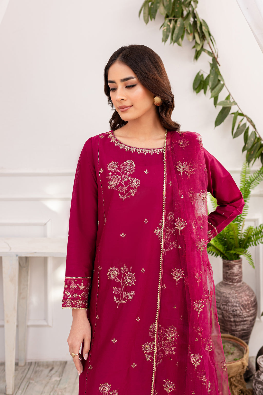 Sakura 3pc - Embroidered Lawn Dress - BATIK