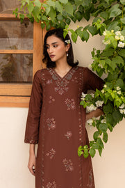 Evana 2Pc - Embroidered Khaddar Dress - BATIK