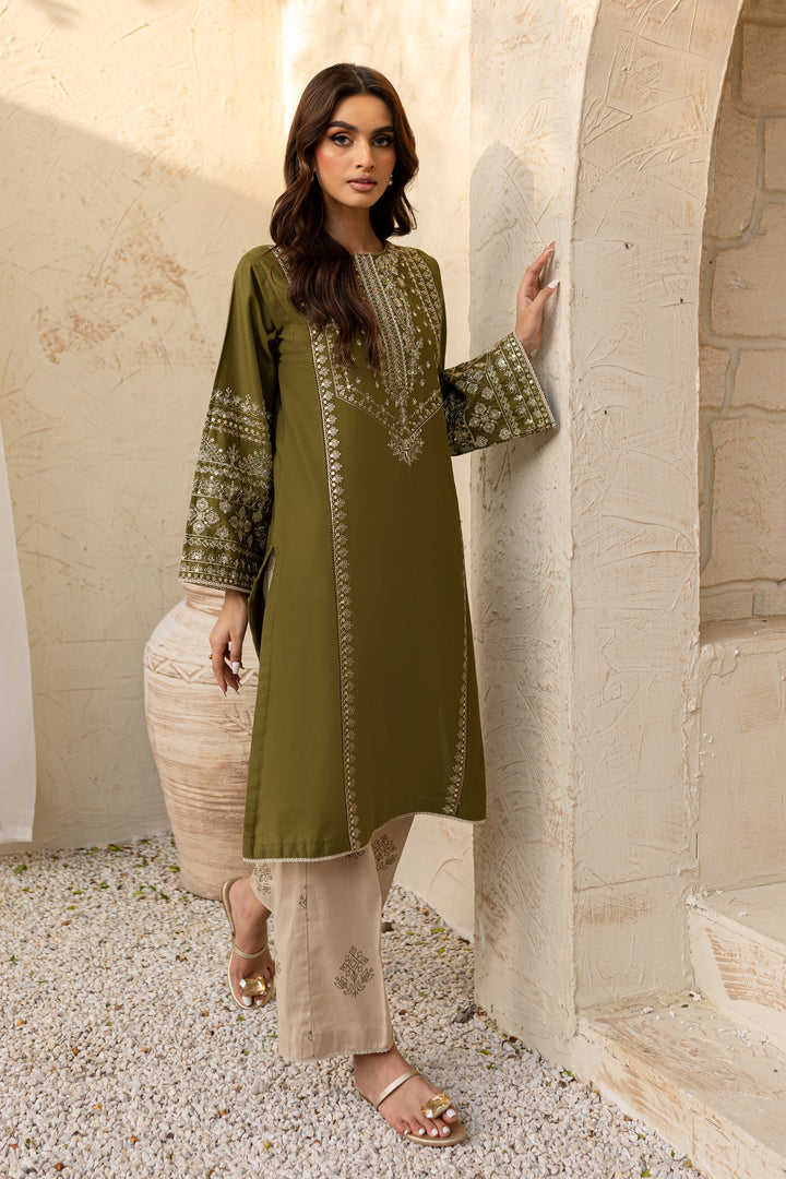 Odin 2Pc - Embroidered Khaddar Dress - BATIK