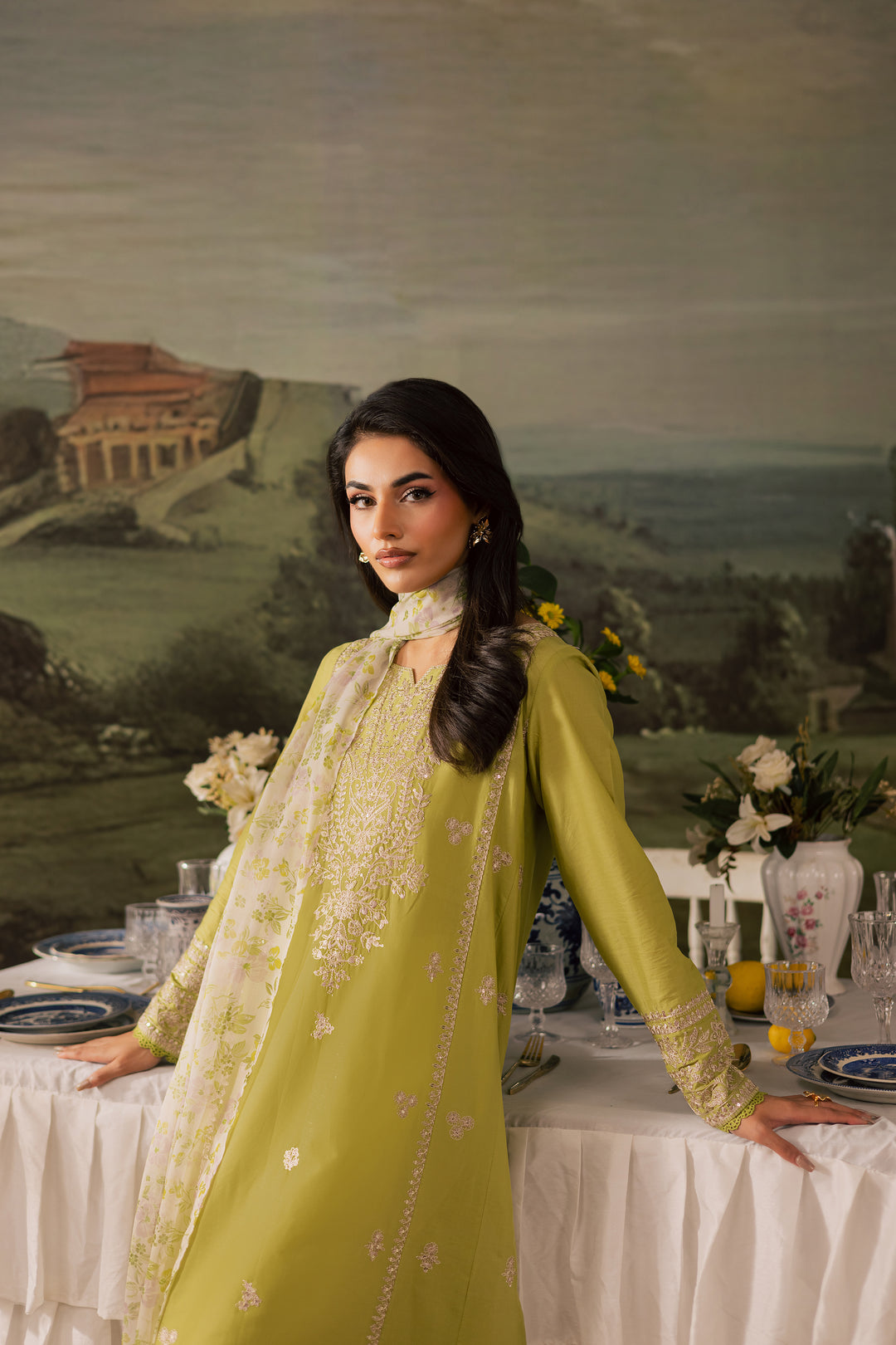 Malbus 3Pc - Embroidered Lawn Pret