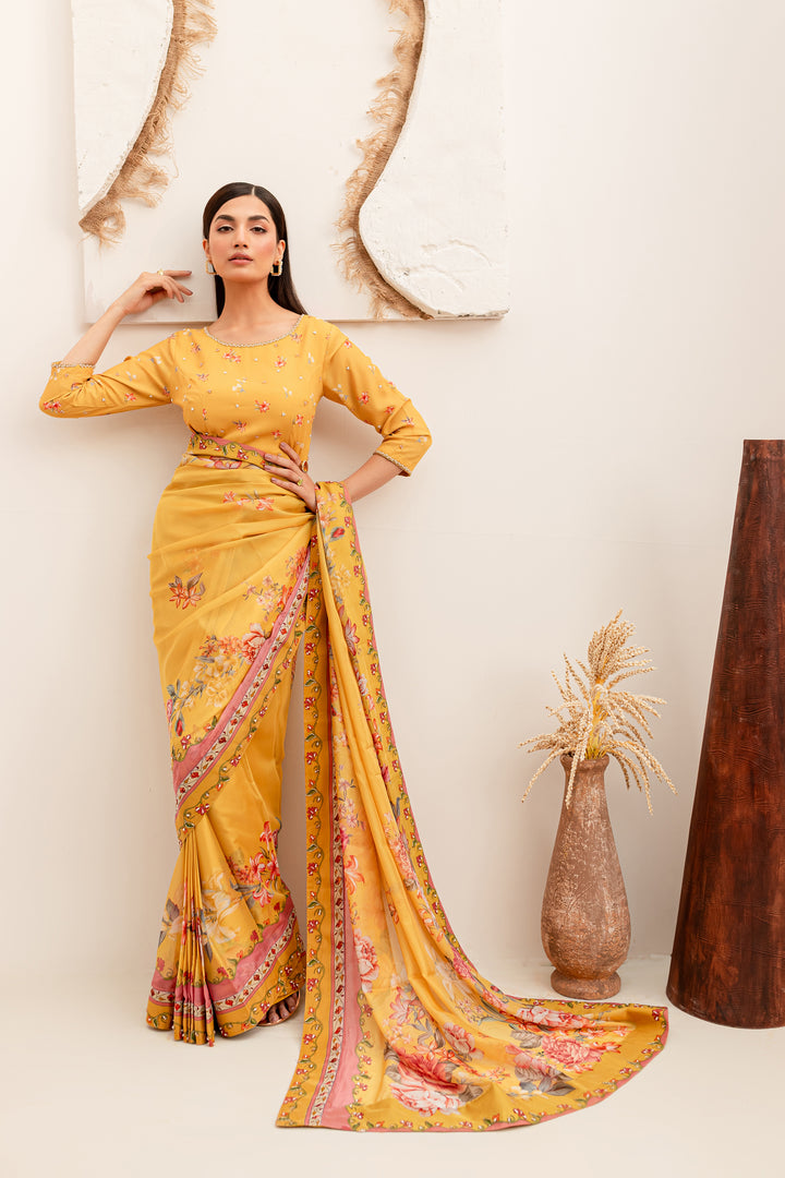 Credense 4Pc - Luxe PRET Saree - BATIK