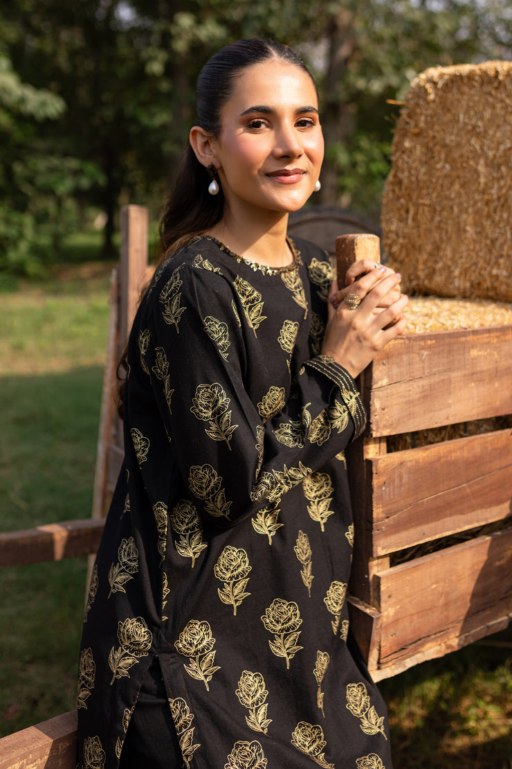 Shalis 2Pc - Printed Khaddar Dress