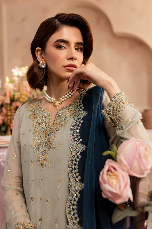 Aashna 3Pc - Embroidered Luxe Pret