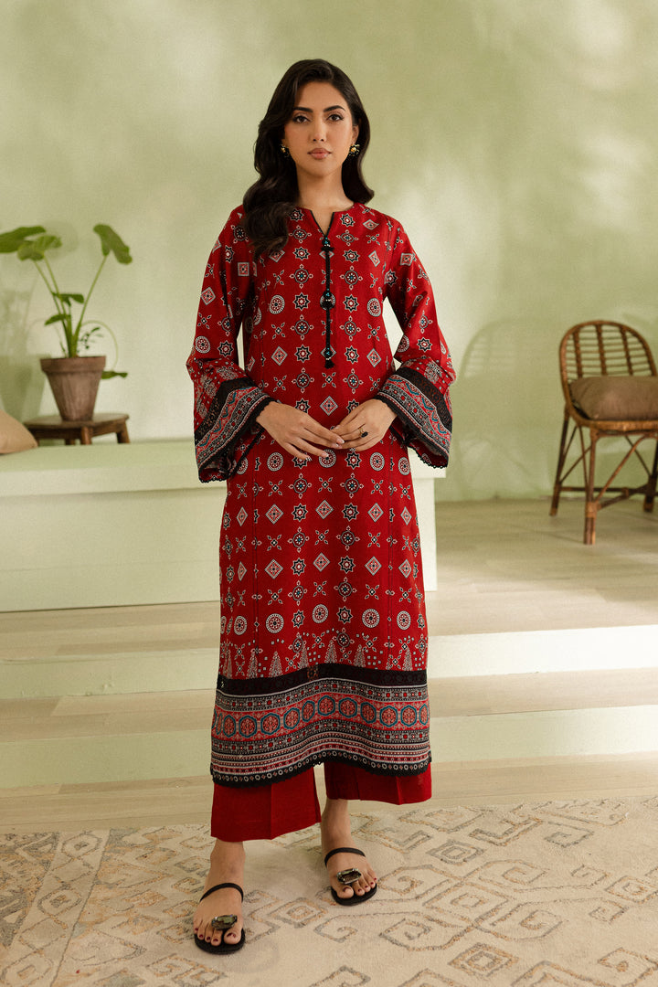 Scarlet 2Pc - Printed Khaddar Dress - BATIK