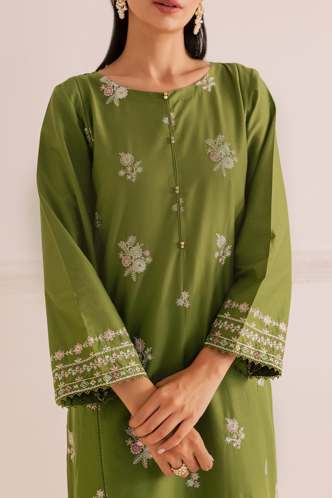 Wild Flower 2Pc - Embroidered Casual Pret