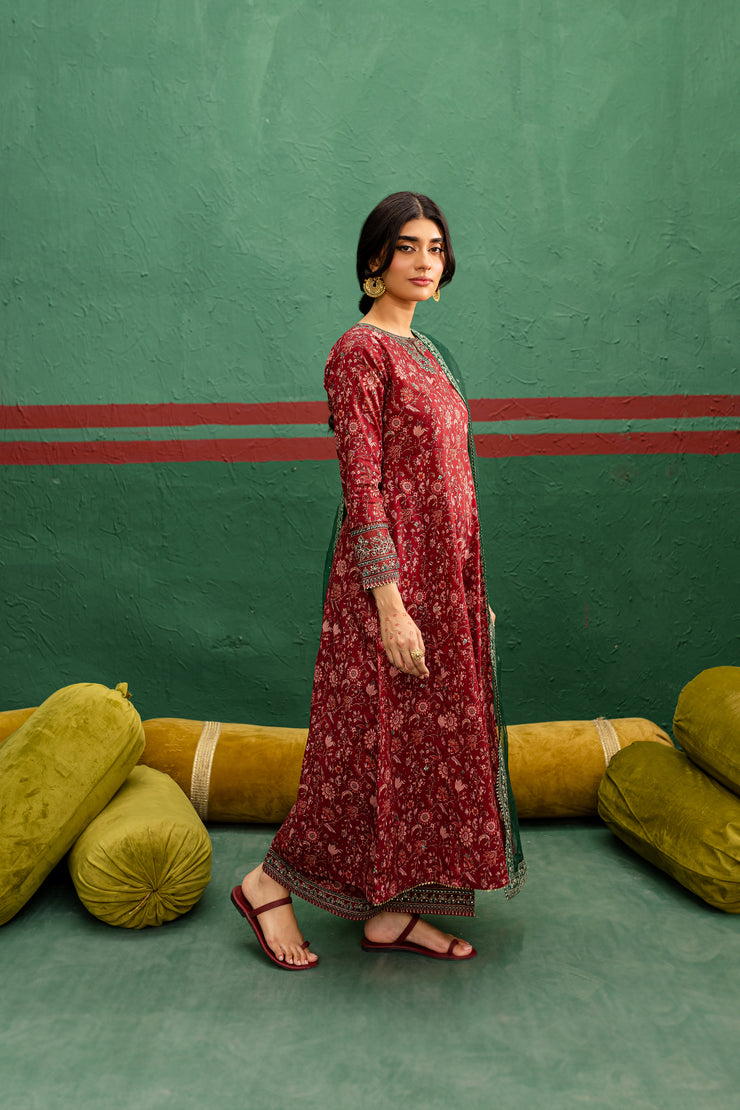 Zaria 3Pc - Printed Lawn Dress - BATIK