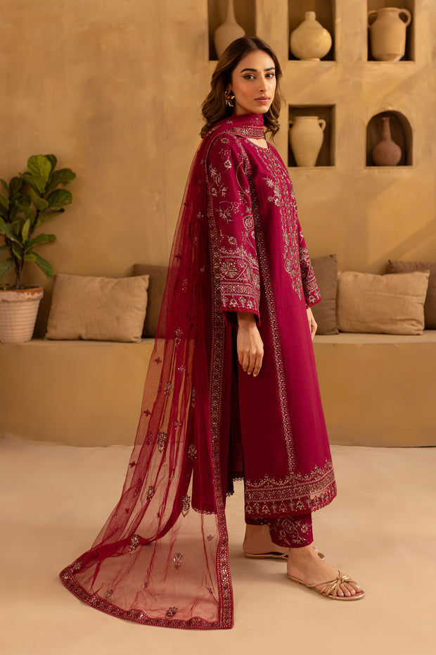 Balin 3Pc - Embroidered Khaddar Dress