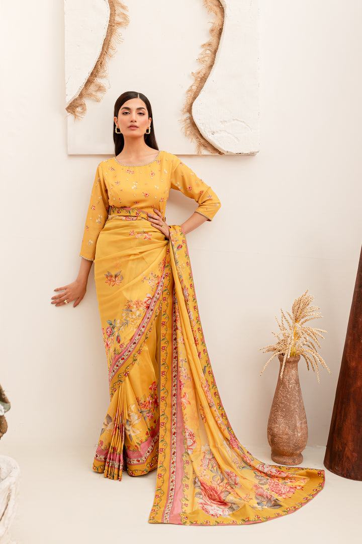 Credense 4Pc - Luxe PRET Saree - BATIK