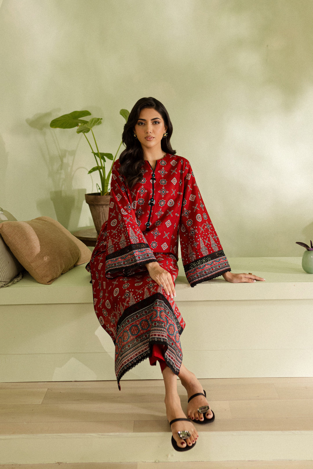 Scarlet 2Pc - Printed Khaddar Dress - BATIK