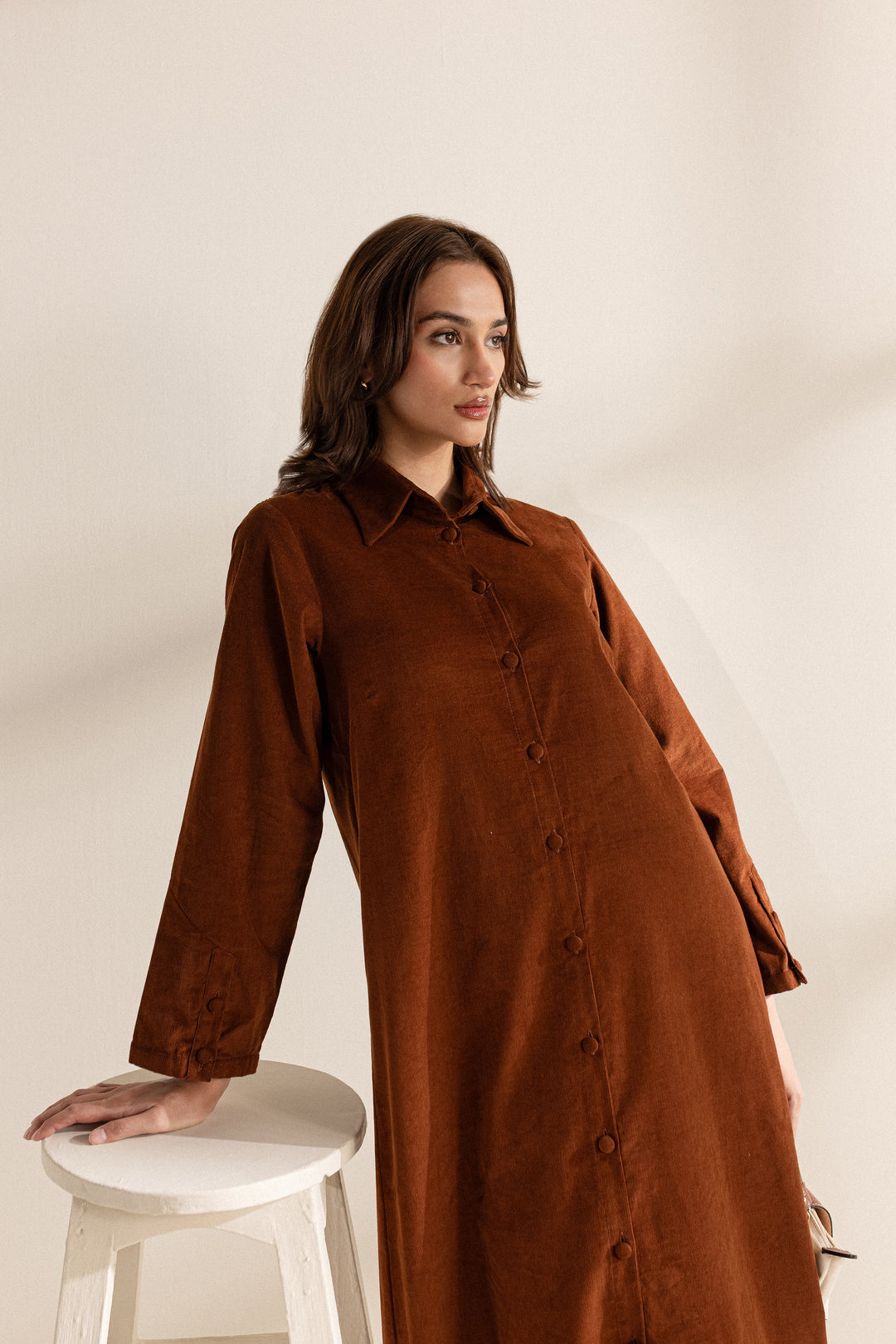 Lilly Brown | Button-down Dress - BATIK