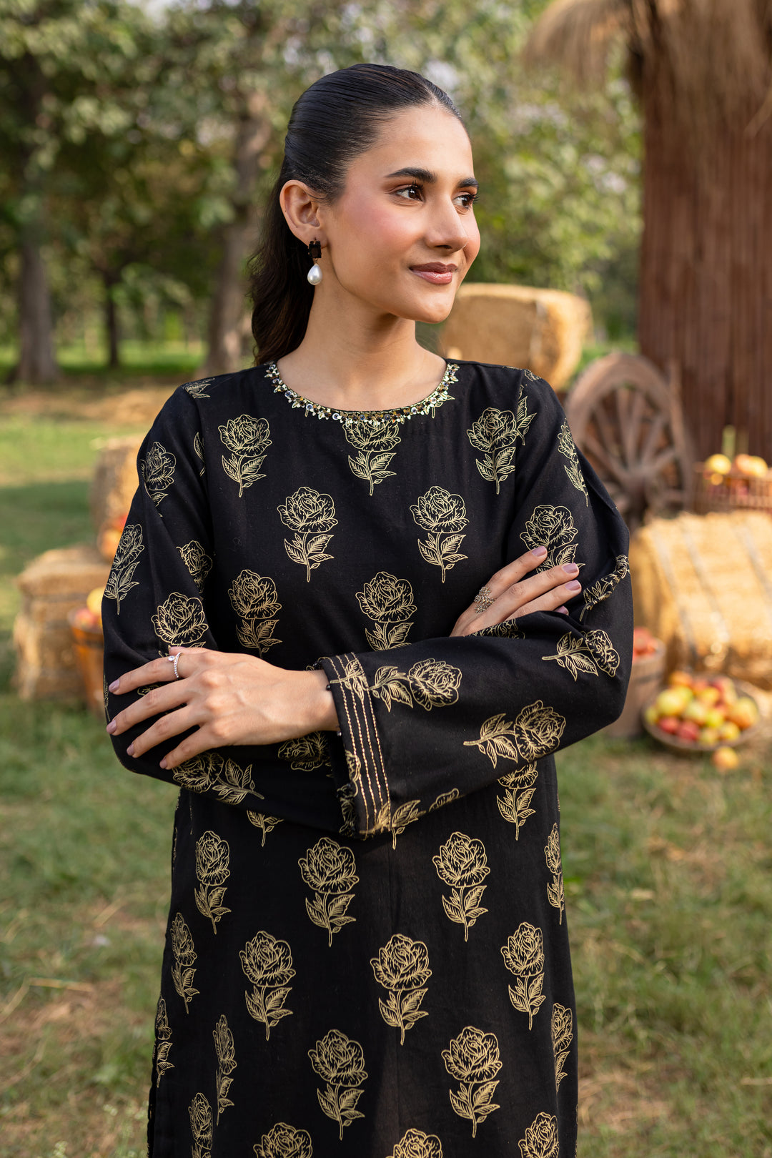 Shalis 2Pc - Printed Khaddar Dress - BATIK