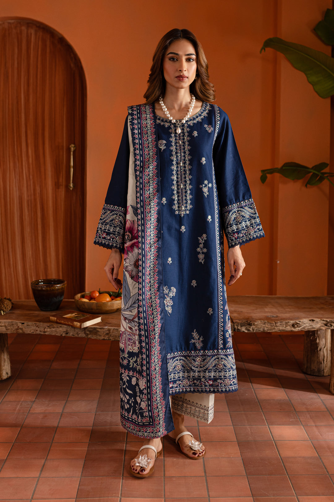 Sahil 3Pc- Embroidered Khaddar Dress - BATIK