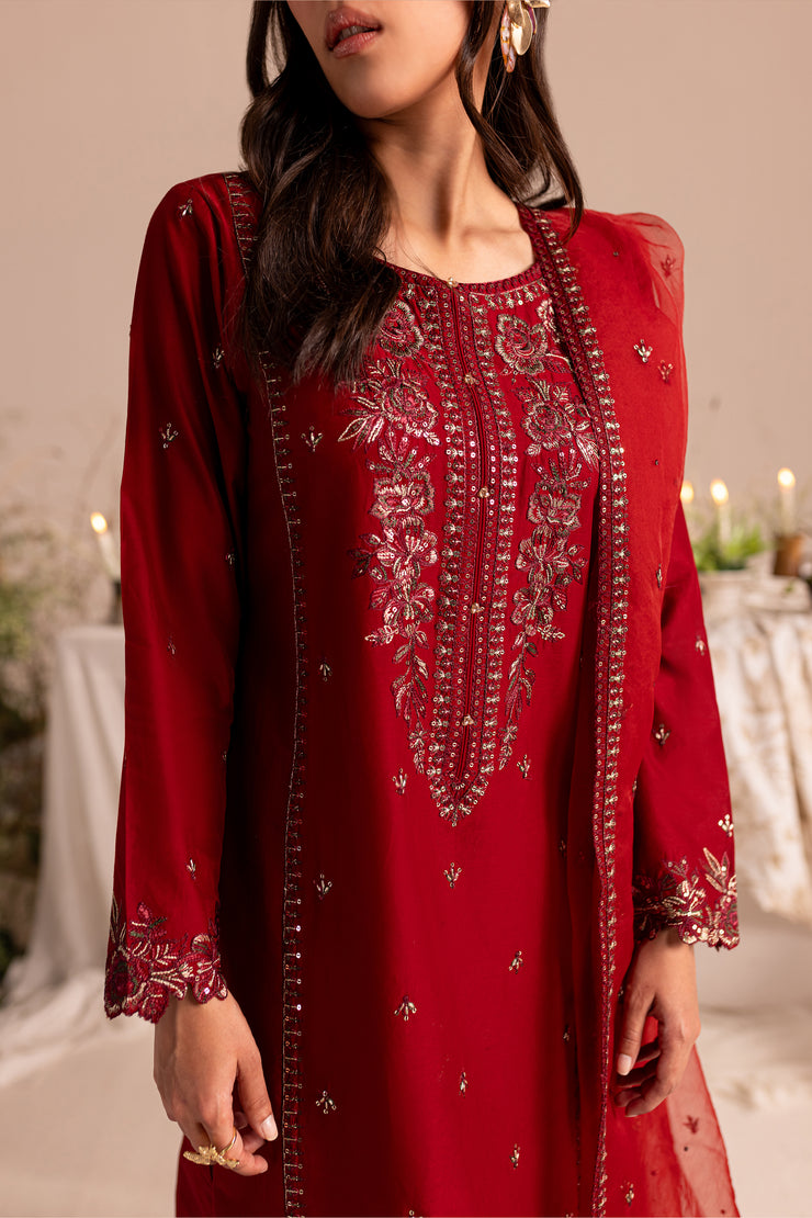 Veeha 3Pc - Embroidered Lawn Dress - BATIK