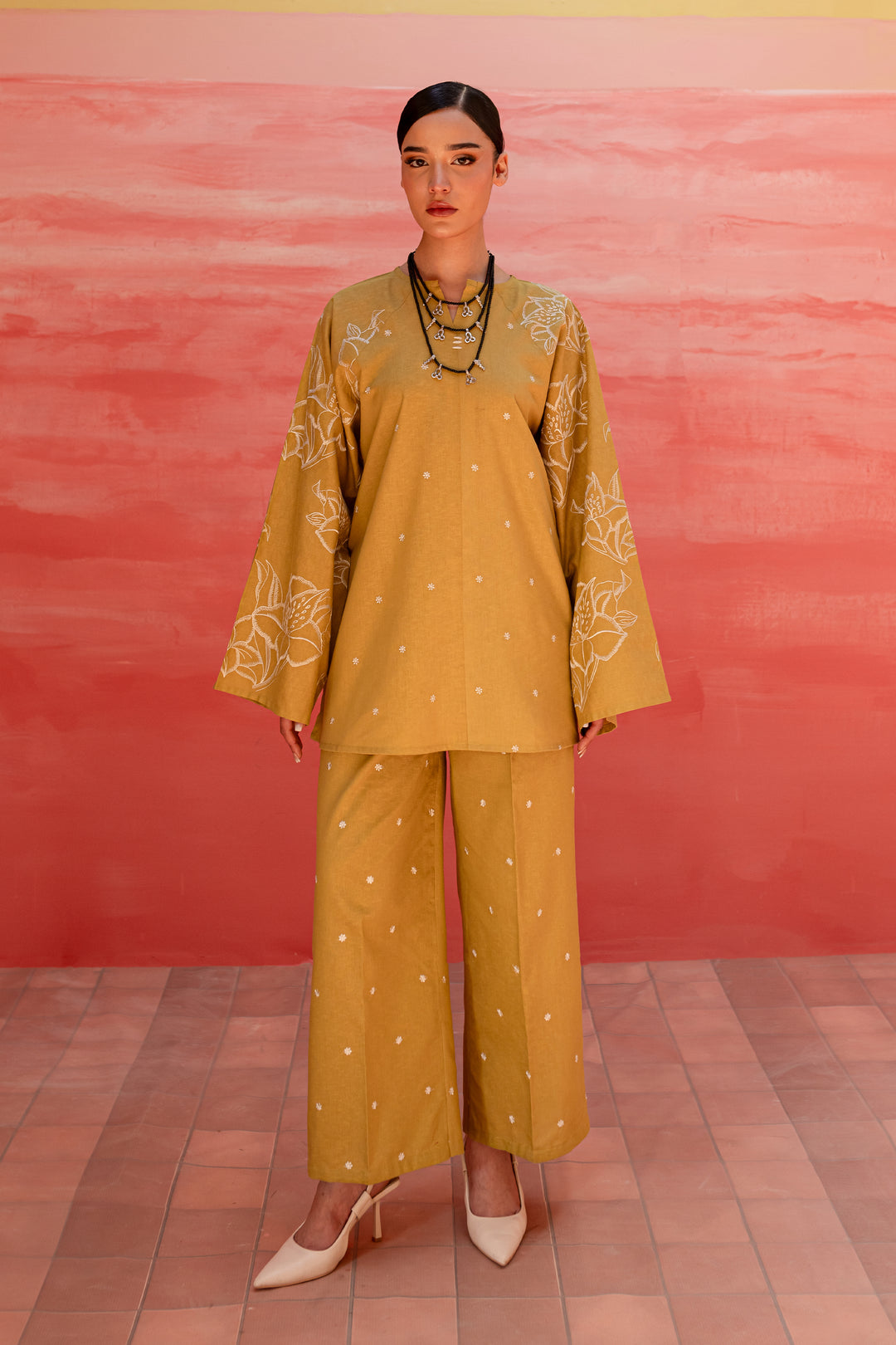 Famy 2Pc - Embroidered Karandi Dress - BATIK