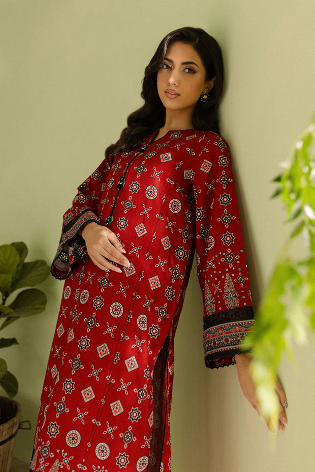 Scarlet 2Pc - Printed Khaddar Dress