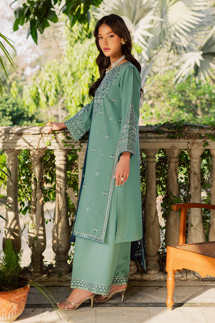Gridle 3Pc - Embroidered Khaddar Dress