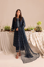 Freya 3Pc - Embroidered Lawn Dress - BATIK