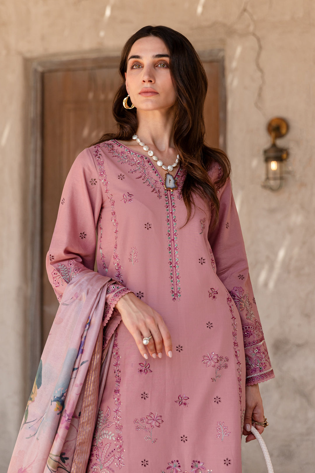 Sham 3Pc - Embroidered Khaddar Dress - BATIK