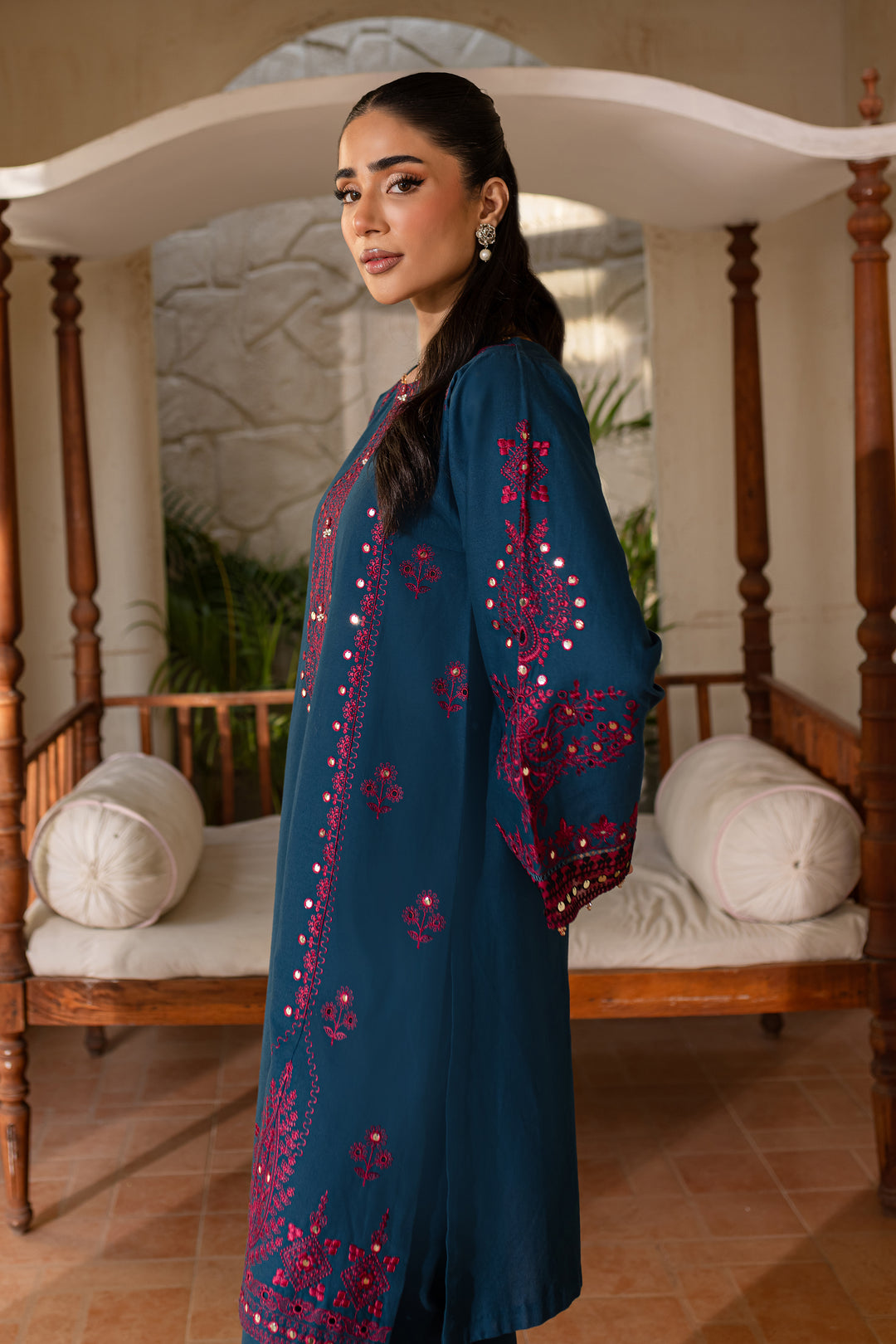 Meeru 2Pc - Embroidered Khaddar Dress - BATIK