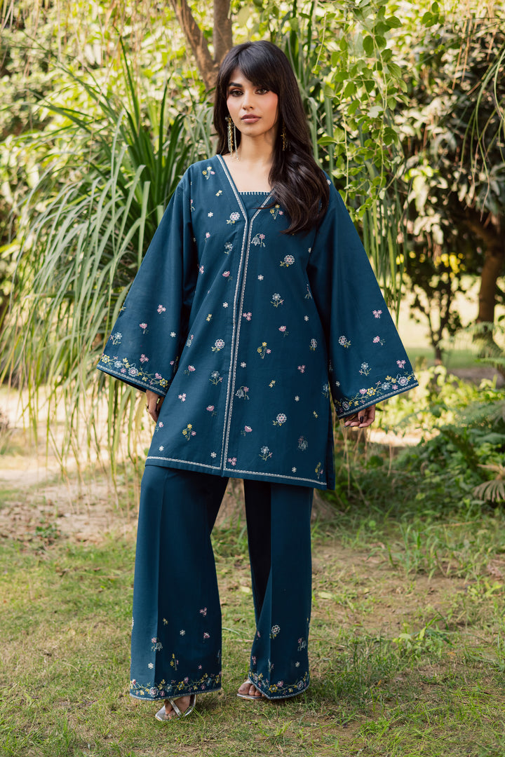 Floral Grace 3Pc - Embroidered Khaddar Dress