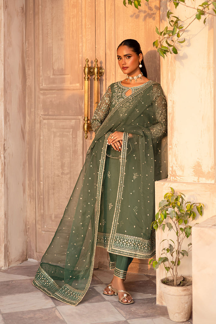 Shireen 3Pc - Embroidered Luxe Pret