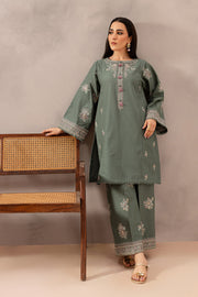 Den 2Pc - Embroidered Khaddar Dress - BATIK