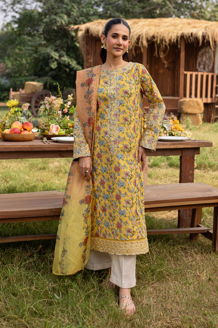 Florence 3Pc - Printed Khaddar Dress - BATIK