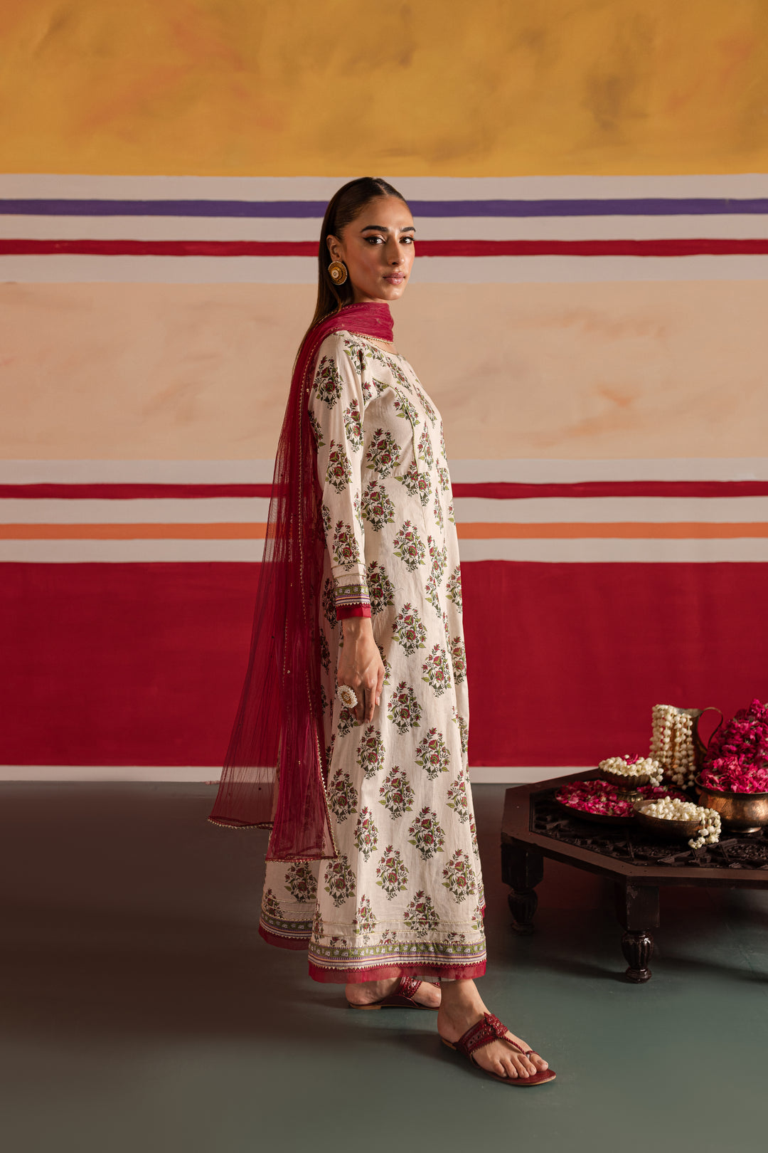 Jahan'Aara 3Pc - Printed Lawn Dress - BATIK