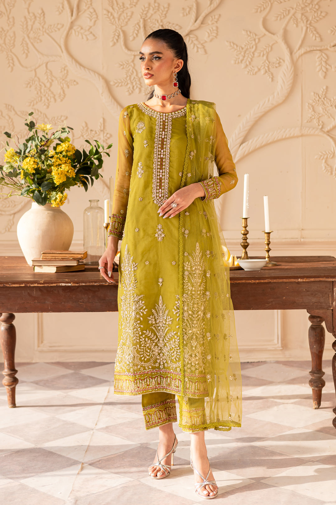 Halia 3PC - Embroidered Luxe Pret