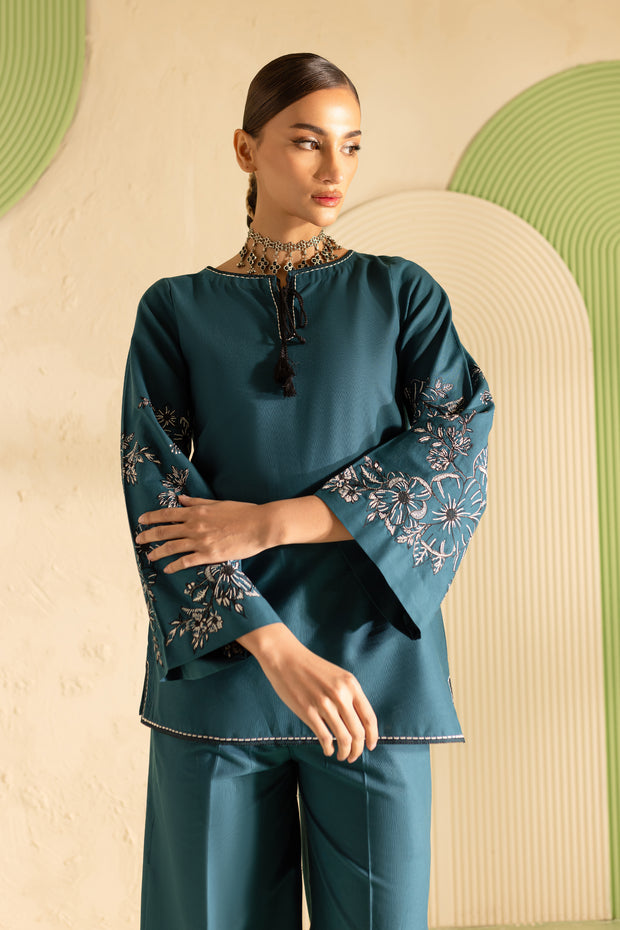 Hyelin 2Pc - Embroidered Khaddar Dress