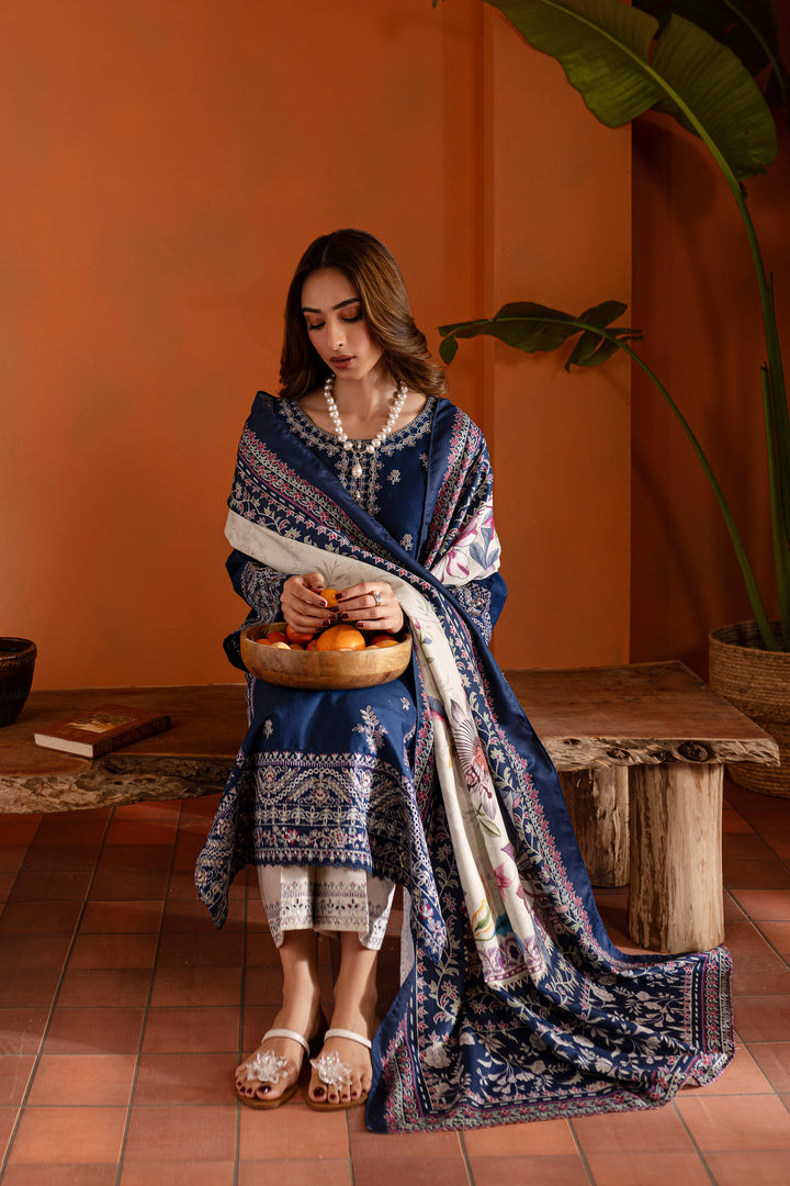 Sahil 3Pc- Embroidered Khaddar Dress - BATIK